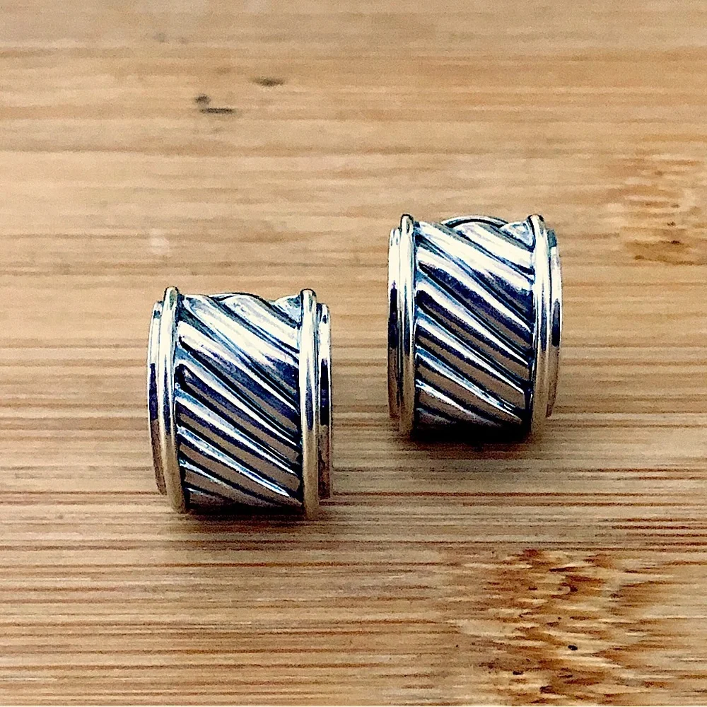 $265 David Yurman 14K Gold & Sterling Silver Copyright D.YURMAN 925 585 - Picture 5 of 7